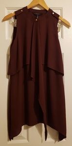 Military Inspired Sleeveless Button Up Tunic